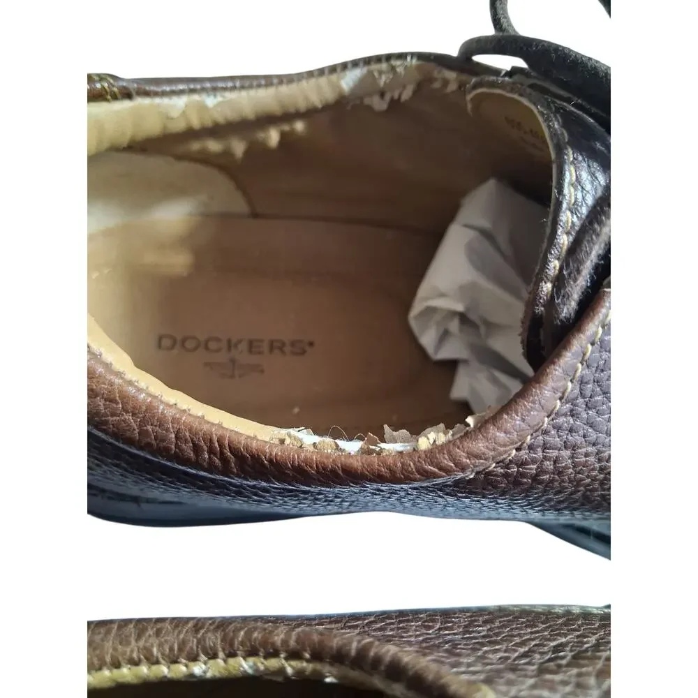 DOCKERS PRO Style‎ Mens size 11M Brown Leather Careerwear Casual Oxford Shoes